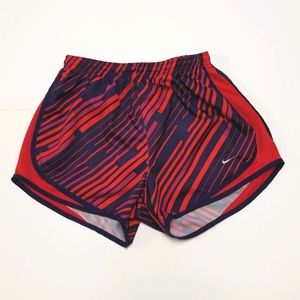Nike dri-fit womens red & blue athletic shorts